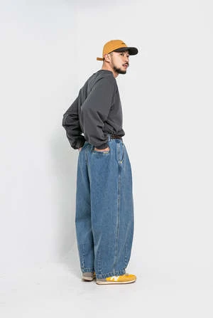 AnglanStone Vintage Denim Balloon Pants - Light Blue 10 AnglanStone Vintage Denim Balloon Pants - Light Blue - Image 8