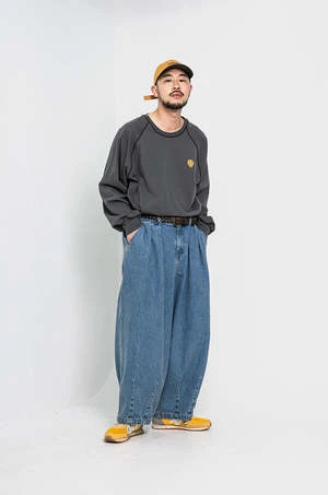 AnglanStone Vintage Denim Balloon Pants - Light Blue 11 AnglanStone Vintage Denim Balloon Pants - Light Blue - Image 9