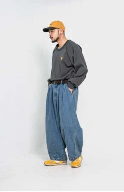 AnglanStone Vintage Denim Balloon Pants - Light Blue 27 AnglanStone Vintage Denim Balloon Pants - Light Blue -Grami Jean Shop Anglan Stone Vintage Denim Balloon Pants Light Blue 20230217025050 1