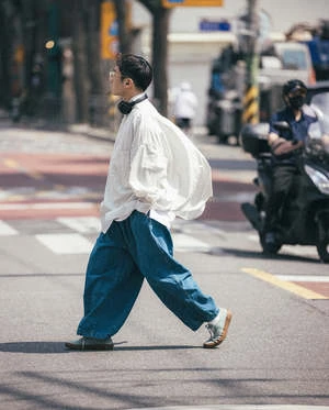 AnglanStone Vintage Denim Balloon Pants - Light Blue 15 AnglanStone Vintage Denim Balloon Pants - Light Blue - Image 13