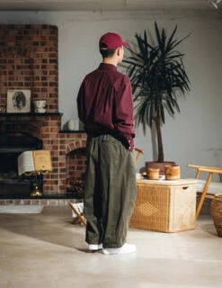 AnglanTwill Cotton Belt Balloon Pants - Khaki -Grami Jean Shop Anglan Twill Cotton Belt Balloon Pants Khaki 20231018202922 2