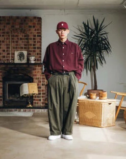 AnglanTwill Cotton Belt Balloon Pants - Khaki -Grami Jean Shop Anglan Twill Cotton Belt Balloon Pants Khaki 20231018202922