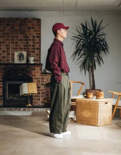 AnglanTwill Cotton Belt Balloon Pants - Khaki -Grami Jean Shop Anglan Twill Cotton Belt Balloon Pants Khaki 20231018202922 3