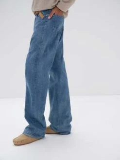 AuraleeSelvedge Faded Light Denim Lightning Effect Pants - Indigo -Grami Jean Shop Auralee Selvedge Faded Light Denim Lightning Effect Pants Indigo 20230602151753