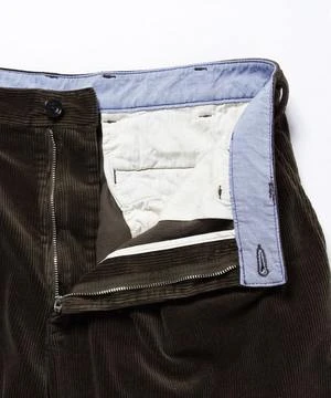 Beams Plus2-pleat Corduroy Trousers - Dark Brown 5 Beams Plus2-pleat Corduroy Trousers - Dark Brown - Image 3