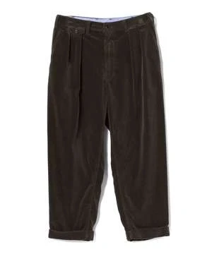 Beams Plus2-pleat Corduroy Trousers - Dark Brown 3 Beams Plus2-pleat Corduroy Trousers - Dark Brown