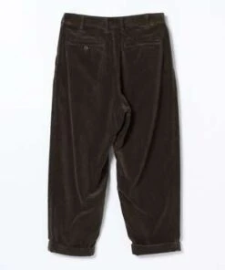 Beams Plus2-pleat Corduroy Trousers - Dark Brown 12 Beams Plus2-pleat Corduroy Trousers - Dark Brown -Grami Jean Shop BEAMS PLUS 2 pleat corduroy trousers D Brown 20231016213028