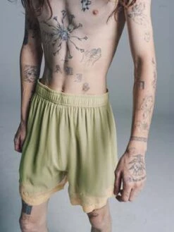 BODECitron Silk Deco Zig-Zag Short - Apricot -Grami Jean Shop BODE Citron Silk Deco Zig Zag Short Apricot 20221202023019