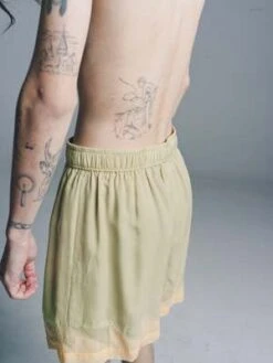 BODECitron Silk Deco Zig-Zag Short - Apricot -Grami Jean Shop BODE Citron Silk Deco Zig Zag Short Apricot 20221202023022