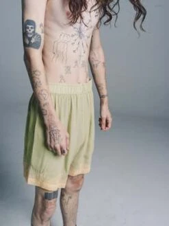 BODECitron Silk Deco Zig-Zag Short - Apricot -Grami Jean Shop BODE Citron Silk Deco Zig Zag Short Apricot 20221202023024