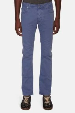 Jacob CohenBard Soft Stretch Twill 5 Pocket - Steel Blue