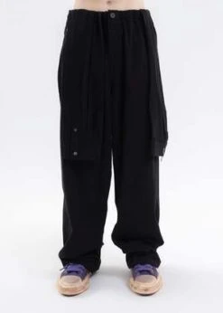 Mihara YasuhiroMixed Shirts Easy Trousers - Black 12 Mihara YasuhiroMixed Shirts Easy Trousers - Black -Grami Jean Shop Black Mixed Shirts Easy Trousers 20230204122514