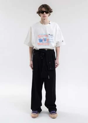 Mihara YasuhiroMixed Shirts Easy Trousers - Black 3 Mihara YasuhiroMixed Shirts Easy Trousers - Black