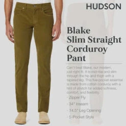 Hudson JeansBlake Slim Straight Cords - Green -Grami Jean Shop Blake Slim Straight Cords 20231101234633