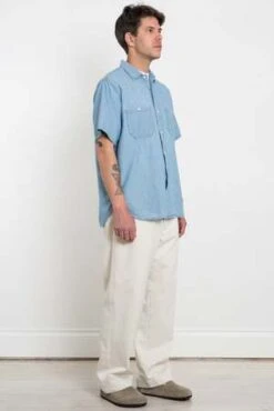 OrslowChambray 60's Work Shirt - Bleached -Grami Jean Shop Chambray 60 s Work Shirt Bleached 20230507023249 1