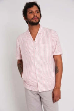 +351+351 Shirt - Coral Stripe -Grami Jean Shop Coral Striped Shirt 20221111200733 3