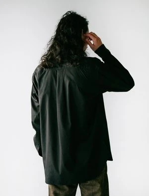 Comme Des Garcons Comme Des GarçonsHomme Deux Cotton Broad Shirt - Black 6 Comme Des Garcons Comme Des GarçonsHomme Deux Cotton Broad Shirt - Black - Image 4