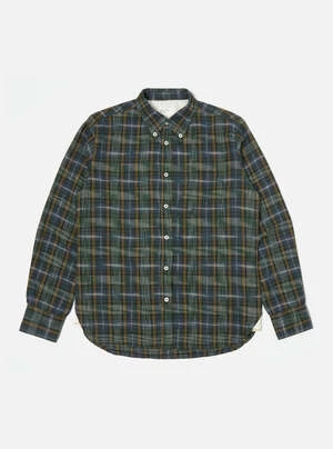 Universal WorksDaybrook Ikat Twill Shirt - Green 3 Universal WorksDaybrook Ikat Twill Shirt - Green