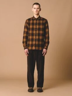 KestinDirleton Japanese Brushed Cotton Shirt - Rust Check -Grami Jean Shop Dirleton Shirt in Rust Check Japanese Brushed Cotton 20231027224227 2