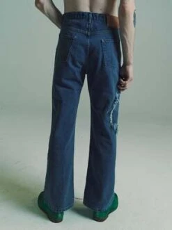 Edward CumingAged Wash Denim Circle Window Jean - Blue -Grami Jean Shop Edward Cuming Aged Wash Denim Circle Window Jean Blue 20230823220805