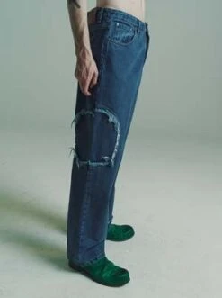 Edward CumingAged Wash Denim Circle Window Jean - Blue -Grami Jean Shop Edward Cuming Aged Wash Denim Circle Window Jean Blue 20230823220806