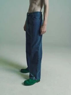 Edward CumingAged Wash Denim Circle Window Jean - Blue -Grami Jean Shop Edward Cuming Aged Wash Denim Circle Window Jean Blue 20230823220808