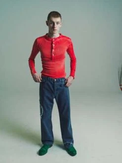 Edward CumingAged Wash Denim Circle Window Jean - Blue -Grami Jean Shop Edward Cuming Aged Wash Denim Circle Window Jean Blue 20230823220809