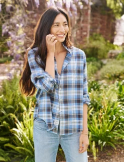 Frank & EileenEileen Plaid Button Up