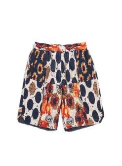 Engineered GarmentsBB Short - Red/Navy Sunflower Knit