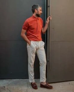 FreshCotton Lyocell One-Pleat Chino Pants - White Milk