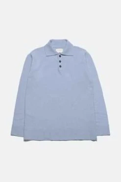 Far AfieldKier Knit Polo - Silver Blue -Grami Jean Shop Far Afield Kier Knit Polo Silver Blue 20231102022832