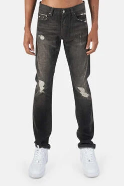 Blue&CreamHL Distressed Jean - Black