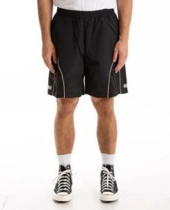 BRICKS AND WOODHalf Court Nylon Short - Black