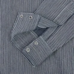 Iron Heart8oz Herringbone Hickory Stripe Sawtooth Western Shirt - Indigo -Grami Jean Shop IHSH 365 IND 8oz Herringbone Hickory Stripe Sawtooth Western Shirt Indigo 20231002215044 2