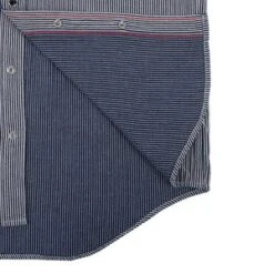 Iron Heart8oz Herringbone Hickory Stripe Sawtooth Western Shirt - Indigo -Grami Jean Shop IHSH 365 IND 8oz Herringbone Hickory Stripe Sawtooth Western Shirt Indigo 20231002215044 3