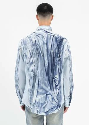 Y/projectCompact Print Shirt - Light Blue Multi 4 Y/projectCompact Print Shirt - Light Blue Multi - Image 2