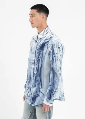 Y/projectCompact Print Shirt - Light Blue Multi 5 Y/projectCompact Print Shirt - Light Blue Multi - Image 3