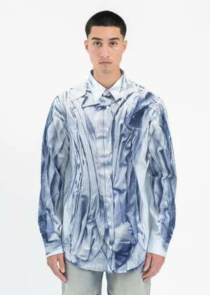 Y/projectCompact Print Shirt - Light Blue Multi 3 Y/projectCompact Print Shirt - Light Blue Multi