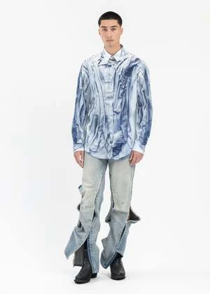 Y/projectCompact Print Shirt - Light Blue Multi 7 Y/projectCompact Print Shirt - Light Blue Multi - Image 5