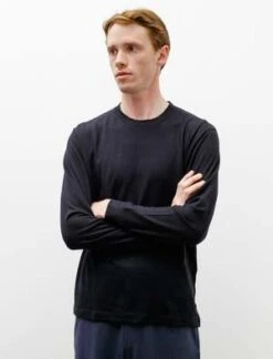 Lady White Co.LS Wool T-Shirt - Navy