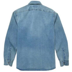 RRLLong-Sleeve Cotton Dockman Workshirt - Faded Indigo -Grami Jean Shop Long Sleeve Cotton Dockman Workshirt Faded Indigo 20231016082854 1