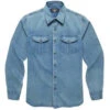 RRLLong-Sleeve Cotton Dockman Workshirt - Faded Indigo -Grami Jean Shop Long Sleeve Cotton Dockman Workshirt Faded Indigo 20231016082854