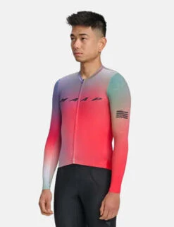 MAAPBlurred Out Pro Hex Long Sleeve Jersey 2.0 - Red Mix
