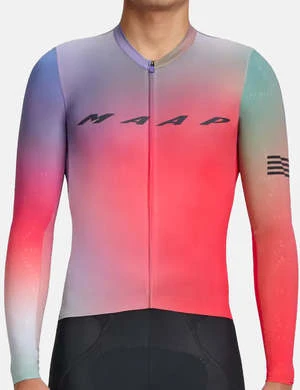 MAAPBlurred Out Pro Hex Long Sleeve Jersey 2.0 - Red Mix 7 MAAPBlurred Out Pro Hex Long Sleeve Jersey 2.0 - Red Mix - Image 5
