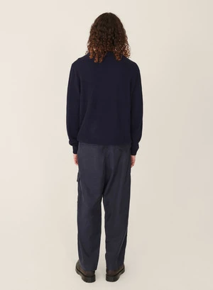 YMCMilitary Cotton Linen Trouser - Navy 6 YMCMilitary Cotton Linen Trouser - Navy - Image 4