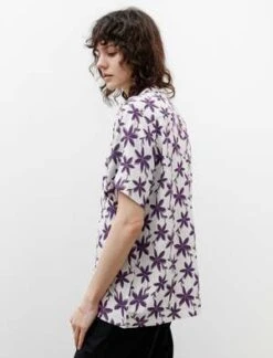 NeedlesFloral Jacquard S S One Up Shirt - Off White -Grami Jean Shop Needles Floral Jacquard S S One Up Shirt Off White 20230516185845 1