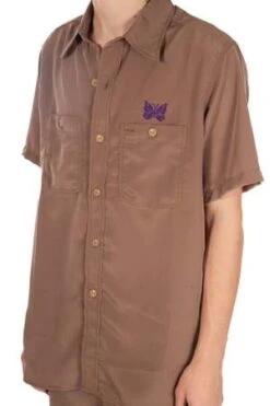 NeedlesS/S Work Shirt - Camel -Grami Jean Shop Needles S S Work Shirt Camel 20221106225520 1