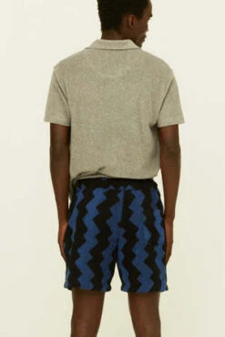 OASGALAXY ZIG TERRY SHORT - Dark Blue/Black -Grami Jean Shop OAS GALAXY ZIG TERRY SHORT 20230410205910 1