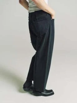 Old ParkBaggy Reconstructed Denim Jeans - Black -Grami Jean Shop Old Park Baggy Reconstructed Denim Jeans Black 20231023203503