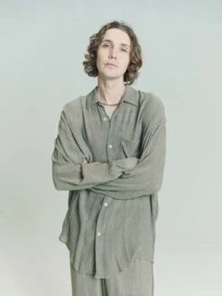 Grami Jean Shop 9 Our LegacyMuck Ruffle Viscose Initial Shirt - Khakhi